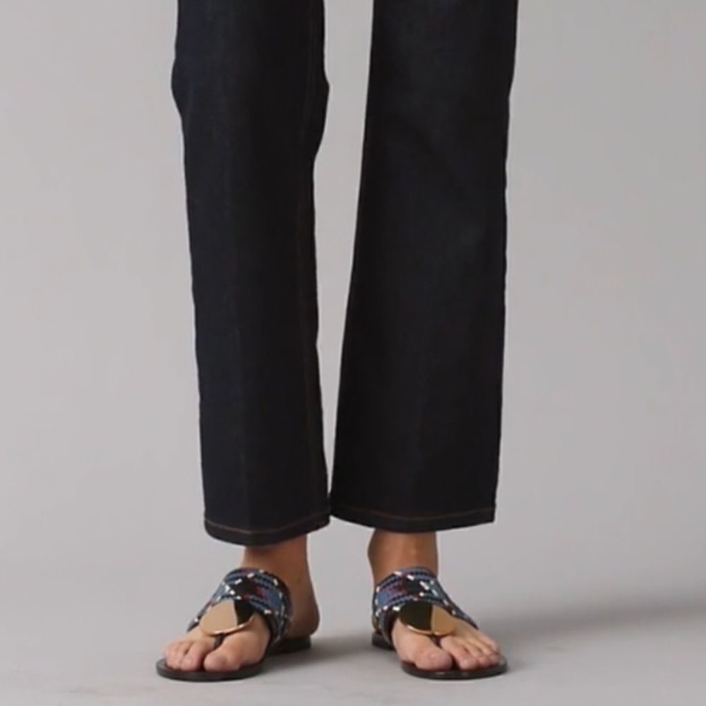 SOLD NWT TORY BURCH AUTHENTIC LEATHER PATOS DISC SANDALS 9​​ - Picture 6 of 12